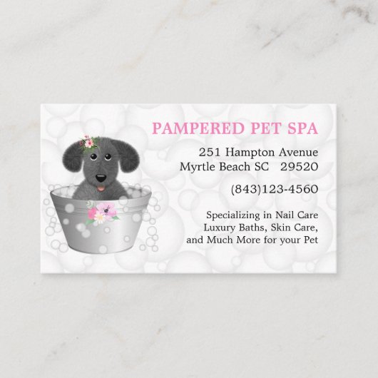 Puppy in Visitekaartje met buispitten (Voorkant)