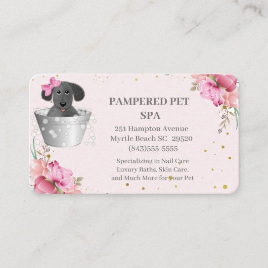 Puppy in Visitekaartje met buispitten (Voorkant)