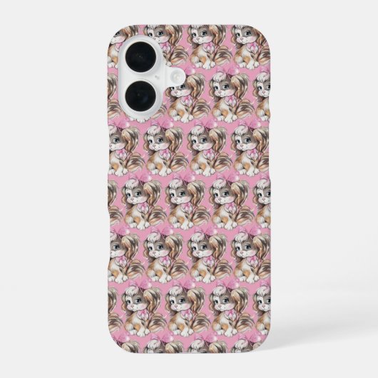 Puppy iPhone Case iPhone 16 Hoesje (Achterkant)