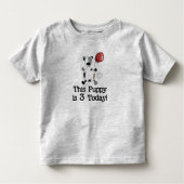 Puppy is 3 verjaardag kinder shirts (Voorkant)