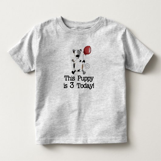 Puppy is 3 verjaardag kinder shirts (Voorkant)