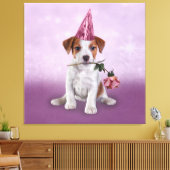 Puppy Jack Russell Terrier Canvas Afdruk (Insitu (Woonkamer))