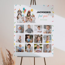 Puppy Jongen Verjaardag Foto Mijlpaal teken Hond P