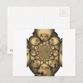 Puppy Kaleidoscoop Art Print Briefkaart (Voorkant / Achterkant)