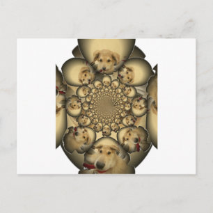 Puppy Kaleidoscoop Art Print Briefkaart