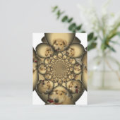 Puppy Kaleidoscoop Art Print Briefkaart (Staand voorkant)