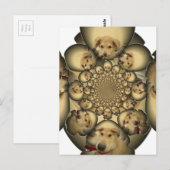 Puppy Kaleidoscoop Art Print Briefkaart (Voorkant / Achterkant)