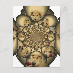 Puppy Kaleidoscoop Art Print Briefkaart
