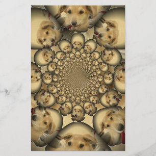 Puppy Kaleidoscoop Art Print Briefpapier