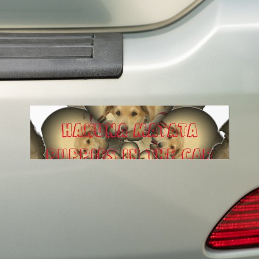 Puppy Kaleidoscoop Art Print Bumpersticker (Op auto)