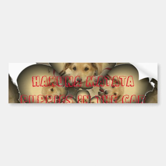 Puppy Kaleidoscoop Art Print Bumpersticker (Voorkant)