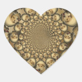 Puppy Kaleidoscoop Art Print Hart Sticker (Voorkant)