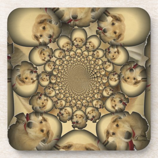 Puppy Kaleidoscoop Art Print Onderzetter (Voorkant)