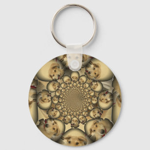 Puppy Kaleidoscoop Art Print Sleutelhanger