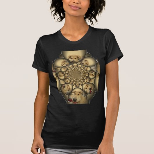 Puppy Kaleidoscoop Art Print T-shirt (Voorkant)