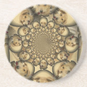 Puppy Kaleidoscoop Art Print Zandsteen Onderzetter (Voorkant)