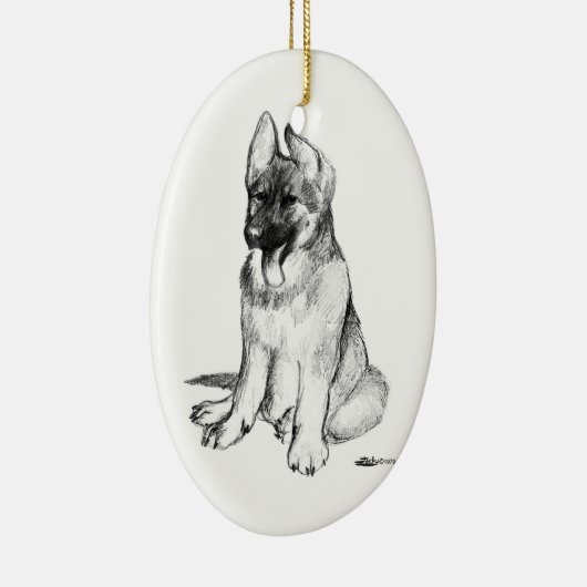 Puppy Keramisch Ornament (Rechts)