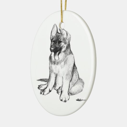 Puppy Keramisch Ornament (Links)