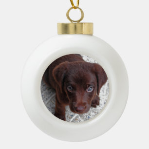 Puppy Keramische Bal Ornament
