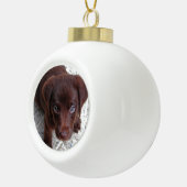 Puppy Keramische Bal Ornament (Rechts)