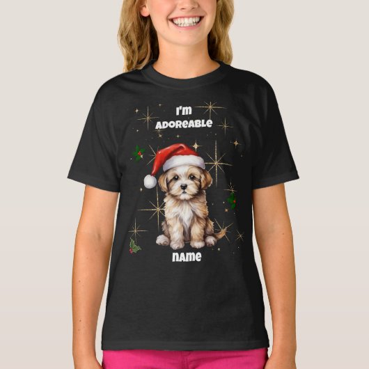 Puppy Kerst T-shirt (Voorkant)