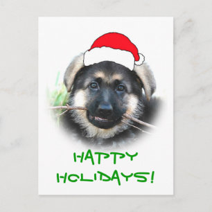Puppy kerstBriefkaart Feestdagenkaart