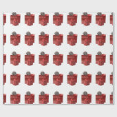 Puppy kerstcadeau cadeaupapier (Vlak)