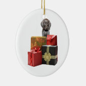 Puppy kerstcadeautjes keramisch ornament (Rechts)