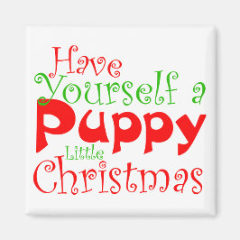 Puppy Kerstfeestdag Magnet