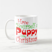 Puppy kerstfeestdag Mok (Links)