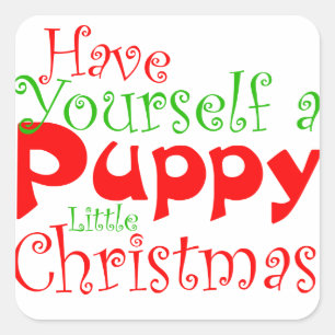 Puppy kerstfeestdag Sticker