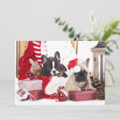 Puppy kerstmanshaai feestdagenkaart (Staand voorkant)