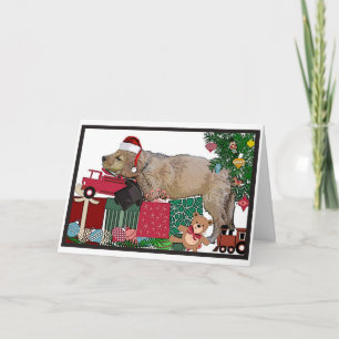 Puppy Kerstmis Feestdagen Kaart