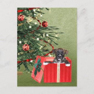 Puppy Kerstmis Feestdagenkaart