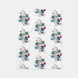 Puppy Kerstmis Fleece Deken