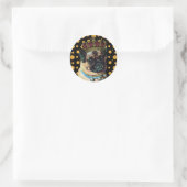 Puppy King Ronde Sticker (Tas)