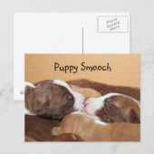 Puppy kiss briefkaart (Voorkant / Achterkant)