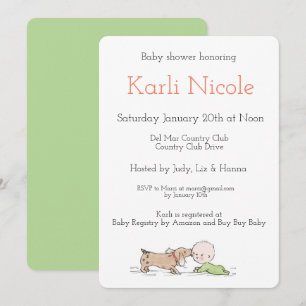 Puppy Kisses Baby Shower-uitvindingen Kaart
