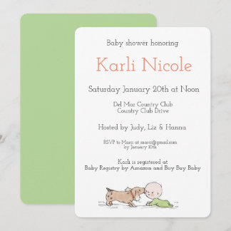 Puppy Kisses Baby Shower-uitvindingen Kaart