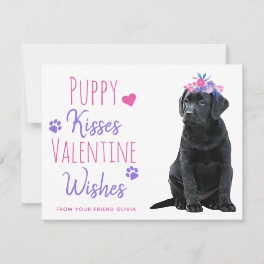Puppy Kisses Classroom Kinder Valentijnsdag Feestdagenkaart (Voorkant)