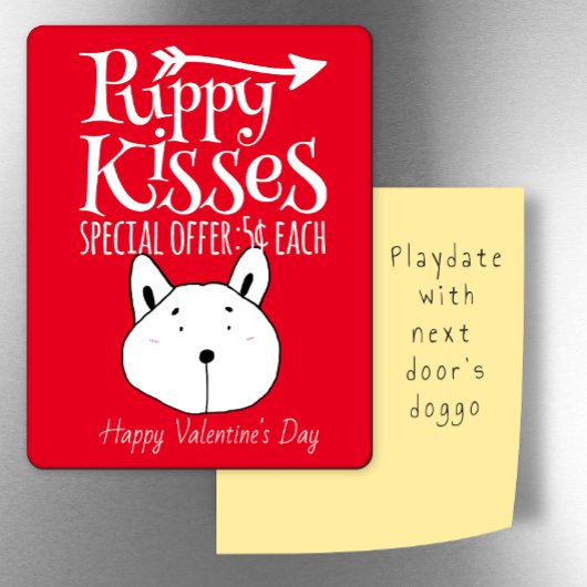 Puppy Kisses Valentijn koelkast Magneet
