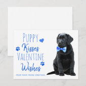 Puppy Kisses Valentijn Wishes Kinder Valentijnsdag Feestdagenkaart (Voorkant / Achterkant)
