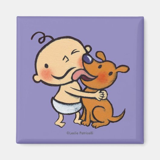 Puppy Kisses voor de Baby Magneet (Voorkant)