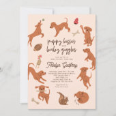 Puppy Kusjes en Baby Giggles Baby shower Kaart (Voorkant)