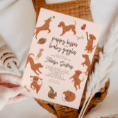 Puppy Kusjes en Baby Giggles Baby shower Kaart