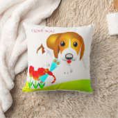 Puppy kussen "Ik hou van je". (Deken)