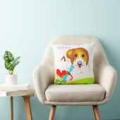 Puppy kussen "Ik hou van je". (Stoel)