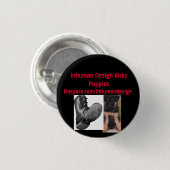 puppy, laars-735943, onmenselijk design.. ronde button 3,2 cm (Voorkant /achterkant)