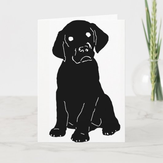 Puppy Lab Love Card w/Custom Message Bedankkaart (Voorkant)