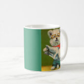 puppy leest krantenkrant koffiemok (Voorkant rechts)